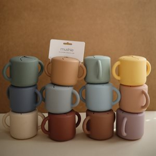 Силиконовая кружка для снеков Mushie, Blush, пудра