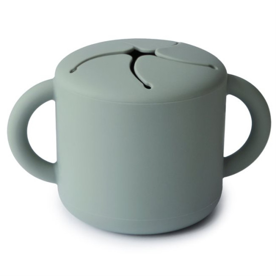 Силіконова кружка для снеків Mushie, Cambridge Blue, ментол