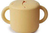 Силиконовая кружка для снеков Mushie, Pale Daffodil, желтый