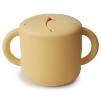 Силиконовая кружка для снеков Mushie, Pale Daffodil, желтый