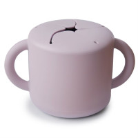 Детская силиконовая кружка для снеков Mushie Soft lilas лавандовый