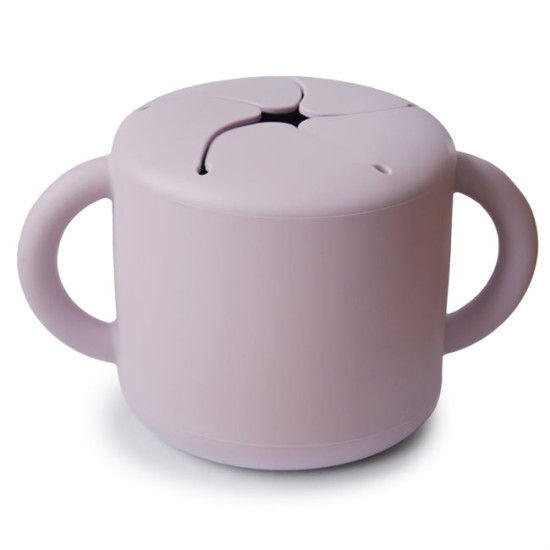 Силіконова кружка для снеків Mushie, Soft lilas, лаванда