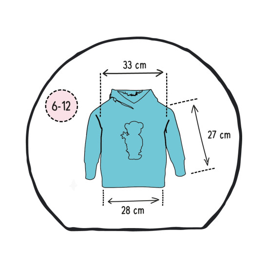 Худи Cebababy Fluffy Puffy ( 12/24м) W-861-132-683, Stu, белый