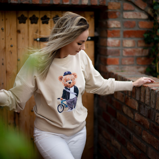 Свитшот взрослый Cebababy Fluffy Puffy (S/M) W-853-132-686, Bart, бежевый
