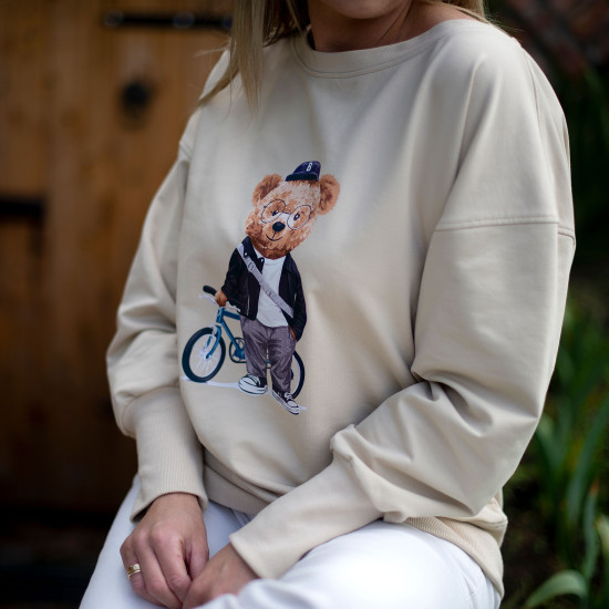 Свитшот взрослый Cebababy Fluffy Puffy (S/M) W-853-132-686, Bart, бежевый