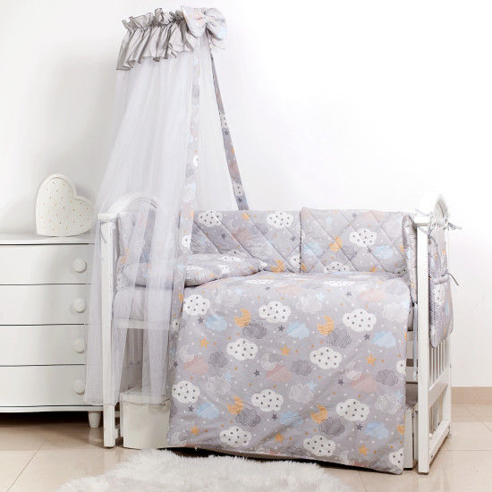Сменная постель 3 эл Twins Premium Glamour Limited Clouds светло серый