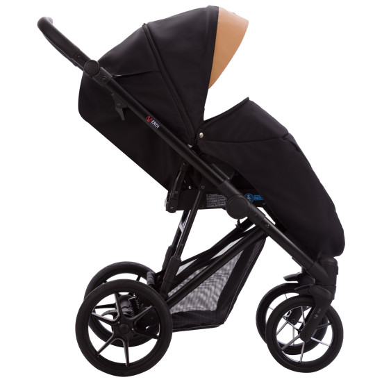 Коляска 3 в 1 Verdi Monaco чорний/жовтий