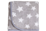 Плед Twins велюр Star 80х104 1409-TVS-10, grey, серый