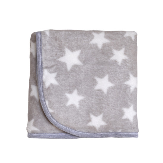 Плед Twins велюр Star 80х104 1409-TVS-10, grey, серый