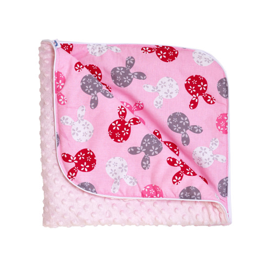 Плед Twins Minky Spring 80x80 1461-TMS-08, pink, рожевий
