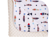 Плед Twins Minky Spring 80x80 1461-TMS-202, ecru, беж светлый