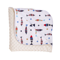Плед Twins Minky Spring 80x80 1461-TMS-202, ecru, беж светлый