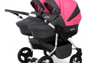 Коляска для двійні Verdi Twin 08, рожевий