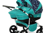 Коляска для двійні Verdi Twin 11, бірюза