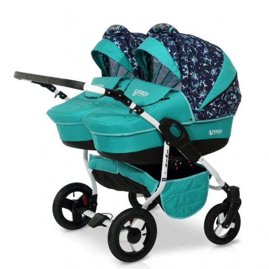 Коляска для двійні Verdi Twin 11, бірюза