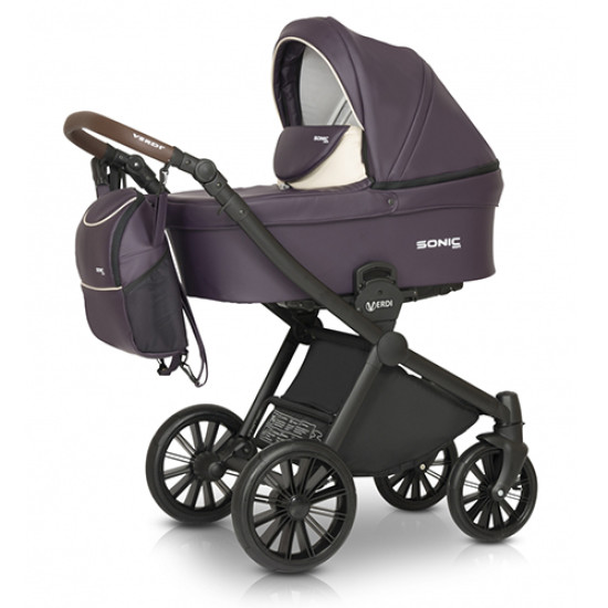 Коляска 3 в 1 Verdi Sonic Soft 01, фіолетовий