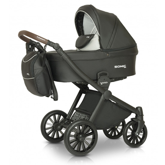 Коляска 3 в 1 Verdi Sonic Soft 02, чорний