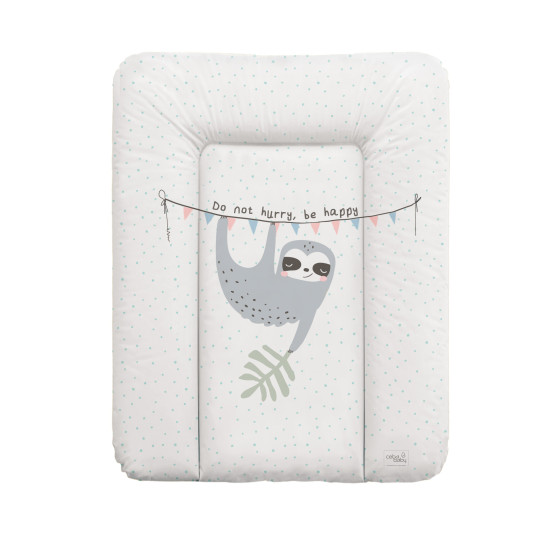 Пеленальный матрас Cebababy 50x70 Candy Andy W-143-121-611, Lazy, белый / серый