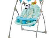 Качели Baby Mix SW102 мобиль + пульт LCP-SW102RCDIN, dino, серый