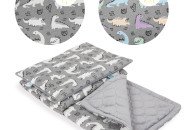 Set a plaid with a pillow CEBA W-827-121-612, Dino, gray