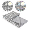 Set a plaid with a pillow CEBA W-827-121-612, Dino, gray