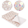 Set of plaid with a pillow CEBA W-827-120-607, LAMA, Pink