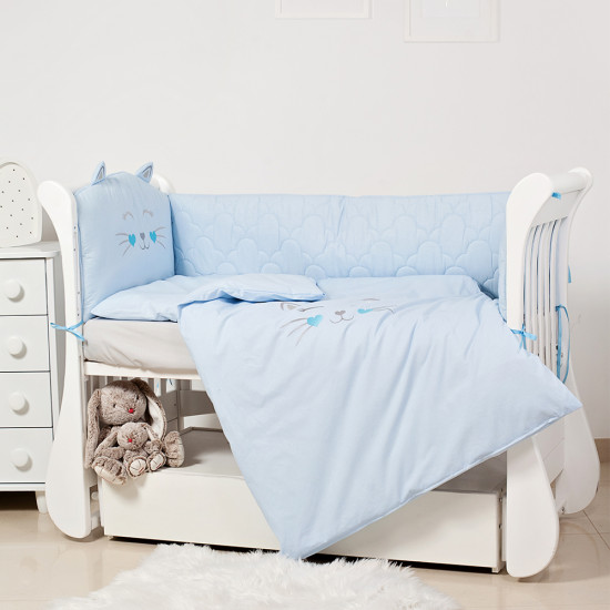 Постельный комплект 6 эл Twins EVO Miu 4073-EVK-04 Blue, голубой