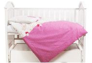 Сменная постель 3 эл Twins Comfort 3051-C-019, Горошки розовые, розовый