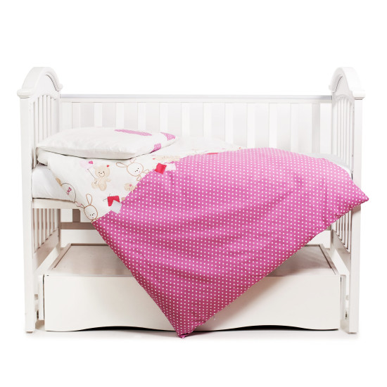 Сменная постель 3 эл Twins Comfort 3051-C-019, Горошки розовые, розовый