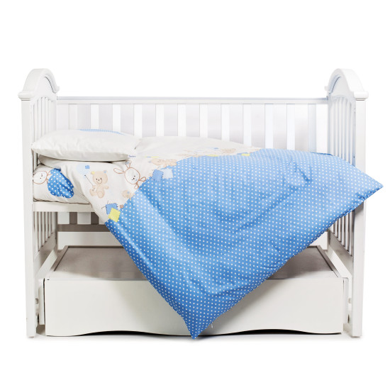 Сменная постель 3 эл Twins Comfort 3051-C-020, Горошки голубые, голубой