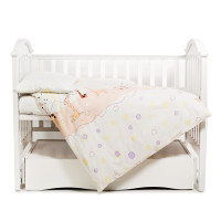 Сменная постель 3 эл Twins Comfort 3051-C-024, Жирафки беж / фиолет, бежевый