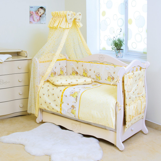 Постельный комплект 8 эл Twins Standard Basic 4050-СB-010, Медун желтые, желтый