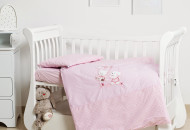 Сменная постель 3 эл в детскую кроватку Twins Limited 3099-TL-004, Dog & cat pink, розовый