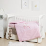 Сменная постель 3 эл в детскую кроватку Twins Limited 3099-TL-004, Dog & cat pink, розовый