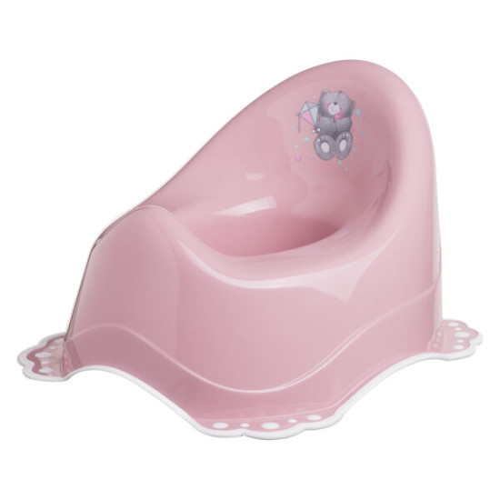 Горшок Maltex Bear 2K 4064 dirty rose / white, белый / розовый