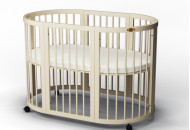 INGVART SMARTBED ROUND 9 in 1 ivory, beige bed