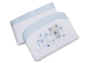 Бампер Twins Evo Лето сатин / аппликация 2073-A-401, white / blue, белый / голубой