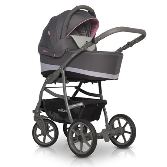 Коляска 2 в 1 Colibro Focus 9023-CF-08 lila, черный / розовый