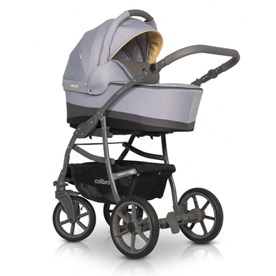 Коляска 2 в 1 Colibro Focus 9023-CF-05, sunrise, серый / желтый