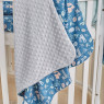 Постельный комплект 8 эл Twins Dolce Лесные жители 4063-D-014, dark blue, синий