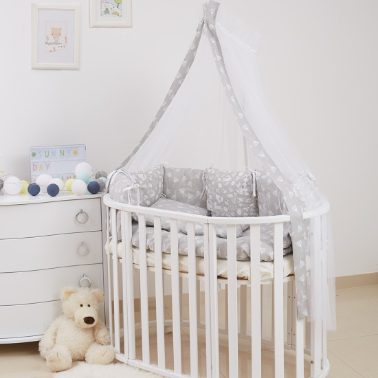 Постельный комплект 8 эл Twins Dolce Лесные жители 4063-D-016, grey, серый