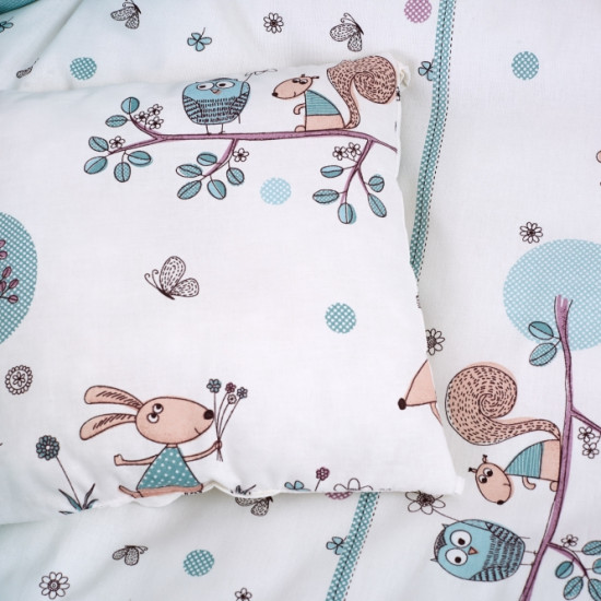 Постельный комплект 6 эл Twins Dolce бампер подушки 4064-D-311, Forest mint, мятный
