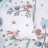 Постельный комплект 6 эл Twins Dolce бампер подушки 4064-D-311, Forest mint, мятный