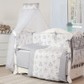 Постельный комплект 8 эл Twins Dolce Мишки 4061-D-005, grey, серый