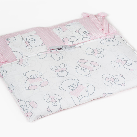 Постельный комплект 8 эл Twins Dolce Мишки 4061-D-006, pink, розовый