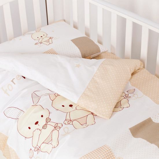 Сменная постель 3 эл Twins Dolce Dolce Друзья зайчики бежевый