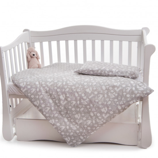 Сменная постель 3 эл Twins Dolce Лесные жители 3063-D-016, grey, серый