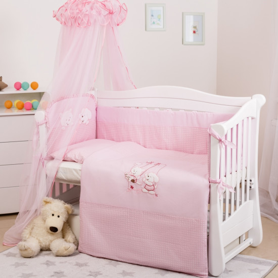 Постельный комплект 8 эл Twins Evo Кот и пес 4073-A-104, pink, розовый