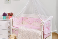 Постельный комплект 7 эл Twins Comfort New 4051-C-116, Игрушки розовые, розовый