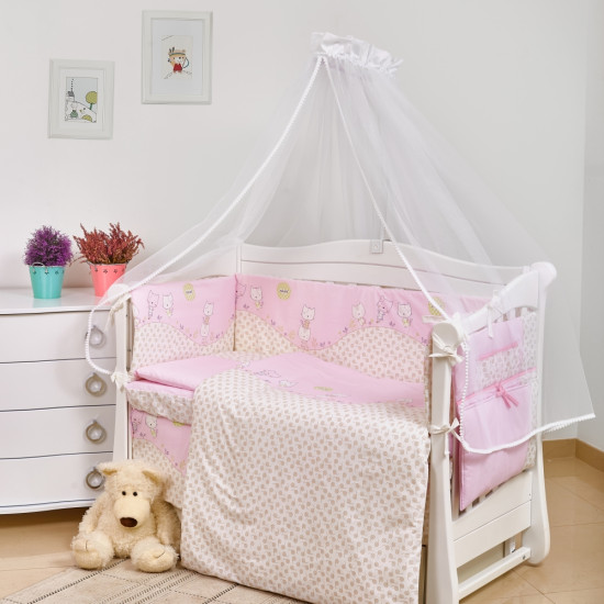 Постельный комплект 7 эл Twins Comfort New 4051-C-116, Игрушки розовые, розовый